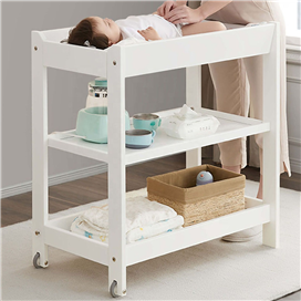 Baby Diaper Changer with 3 Layer and Wheels